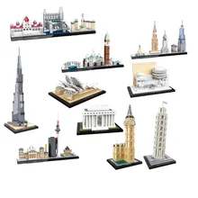 NY Cidade Edifício Flatiron Famosos Blocos Arquitetura Modelo Sydne Budapeste Conjunto De Construção Tijolos de Brinquedo Caçoa o Presente Compatível Legoings