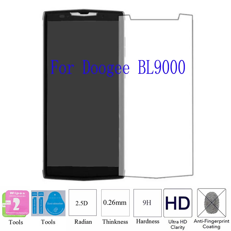 2 шт 2.5D 0,25 мм Для Doogee BL9000 BL12000 Защитная пленка для экрана из закаленного стекла для Doogee BL12000 BL9000 Бесплатные инструменты