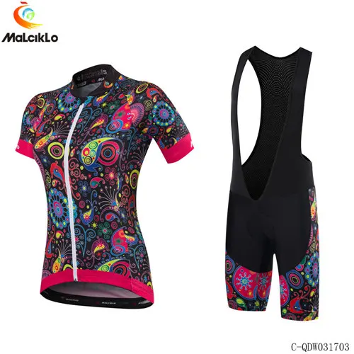 Malciklo Pro Team велосипедная майка женская Майо Ropa Ciclismo Mujer велосипедная летняя одежда велосипедная одежда облегающий костюм - Цвет: Jersey and BIB Pants