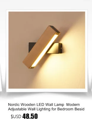 Скандинавский деревянный светодиодный настенный светильник, современное регулируемое настенное освещение для спальни рядом/гостиной, крыльца, настенные лампы для коридора