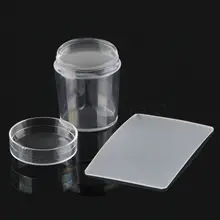 2 Pçs/set 4 cm Prego Batedor Raspador Limpar Modelos DIY Unha Polonês Stamping Manicure Ferramenta Da Arte Do Prego Kit de Silicone Transparente(China)