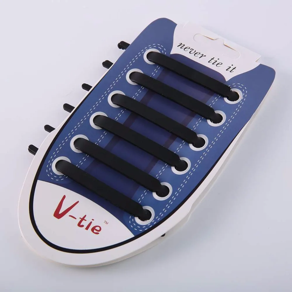 12Pcs/Set Creative Shoelace Unisex Women Men Athletic Running No Tie Shoelaces Elastic Silicone Shoe Lace All Sneakers 9 Colors