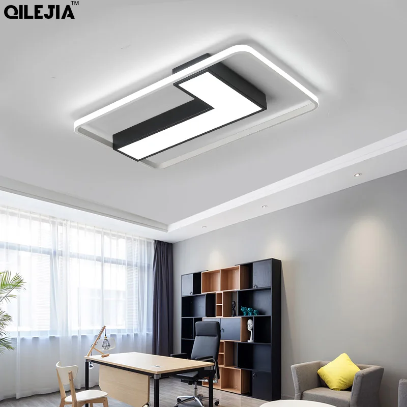  LED Ceiling Lights Recrangle for Living room Bedroom White Black metal Ceiling Lamp for bedroom Lig - 32948557554