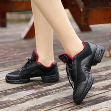 B267 красный черный сетки фитнес современный открытый джаз обувь Zapatos De Baile Mujer Танцевальные Кроссовки для женщин