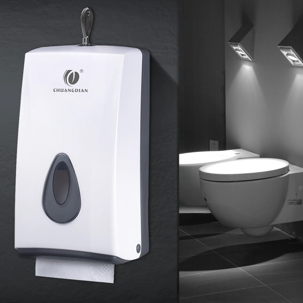 

Toilet Tissue Dispenser Double Roll Toilet Paper Holder Wall Mounted Multifold Paper Storage Dispenser