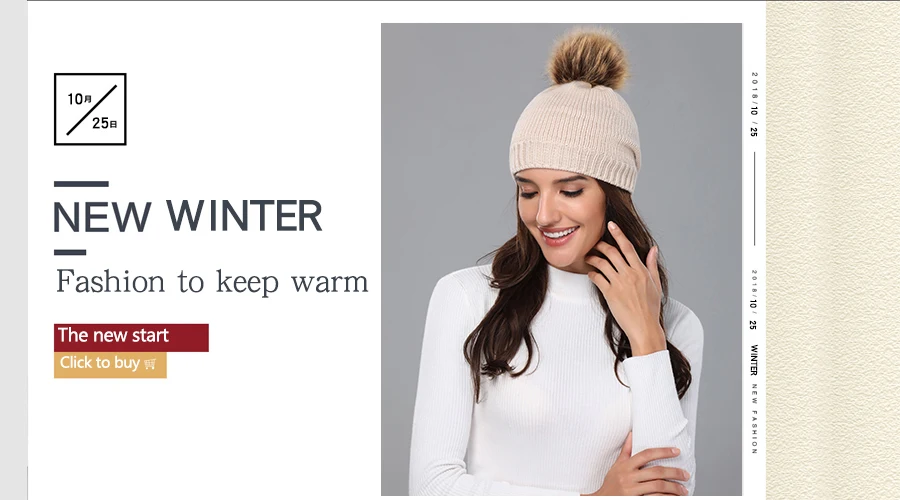 Girita-Women's- Winter- knit- hat- Skullies- Beanies- fleece- lined- Hats- crochet- Pompon- Fur- Female- Warm- Caps (7)
