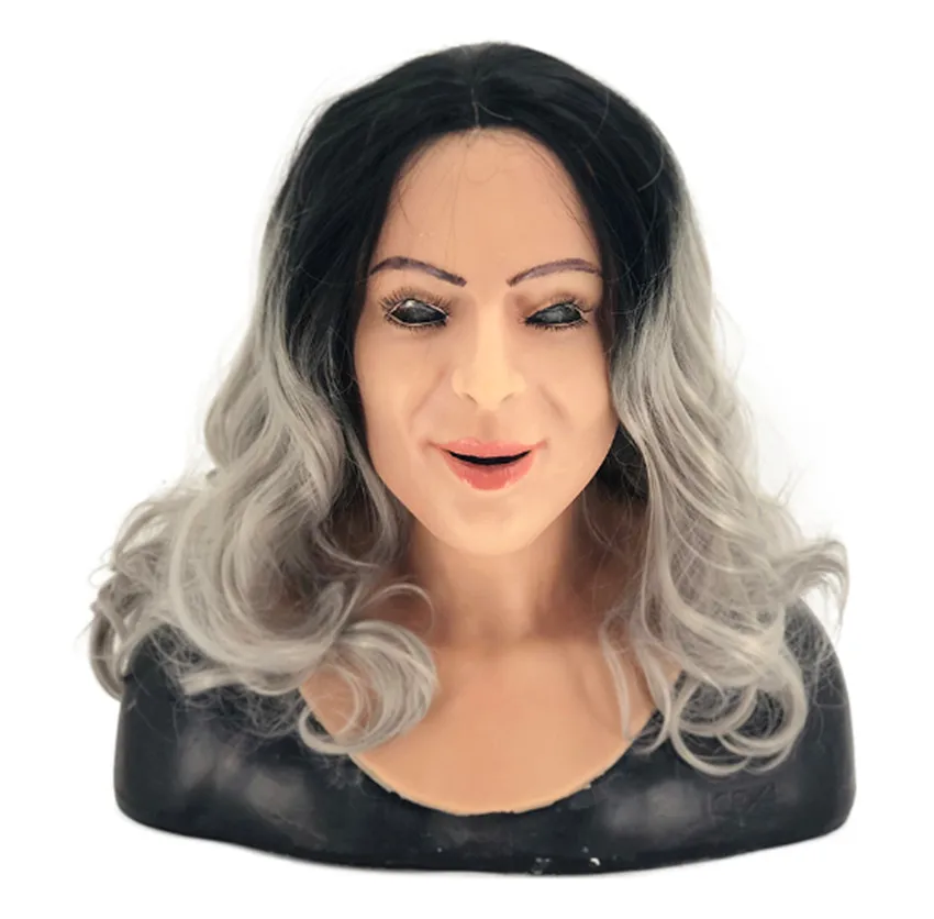 Хэллоуин моделирование косплей маска для мужчин для трансвеститов транссексуалов сексуальная женщина Реалистичная силиконовая маска
