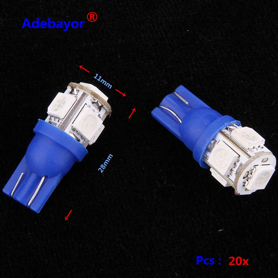 20 шт./лот DC 24 V T10 194 168 5 SMD 5050 светодиодный Светодиодный индикатор автомобиля Свет Интерьер инструмент клиновая лампа света 24 V