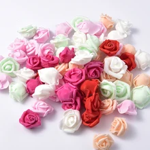 50 шт., искусственные цветы из пенопласта 2,5 см для дома, свадебные украшения, помпон для гирлянды «сделай сам», декоративный свадебный цветок, искусственный цветок