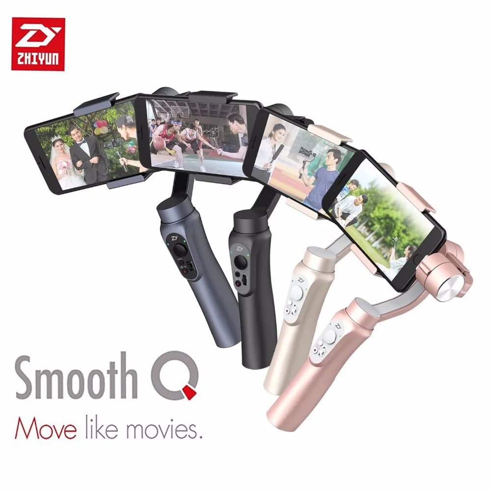 Zhiyun SMOOTH Q 3-Axis Handheld Gimbal Stabilizer for Smartphone action camera phone for iPhone X Gopro Hero 6 5 sjcam Xiaomi YI