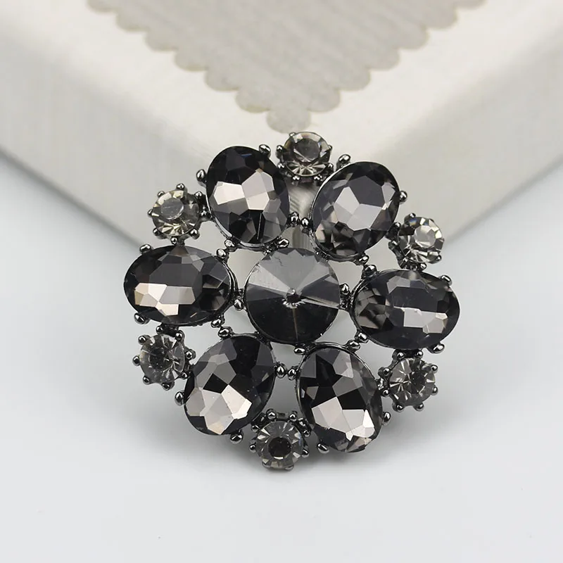 42 мм Diamond цветы металлические пуговицы из искусственного бриллианта для пошив
