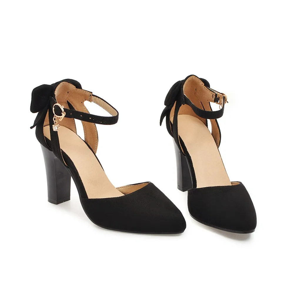 MoonMeek/модные туфли-лодочки; цвет черный, серый; сезон весна-осень; женские туфли с острым носком; элегантные туфли на тонком каблуке с пряжкой; большие размеры 33-46