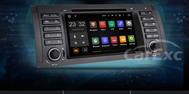 Perfect Android 9.0 Quad Core Car DVD Player GPS Navi Radio Stereo For BMW E39 1996-2003 E53 X5 With   Wifi BT 3