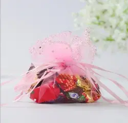 40 см 100 шт. розовый конфеты сумки для свадьбы Круглый Рождество органза сумки Подарочная упаковка Сумки женские drawstring сумка пакет дисплей