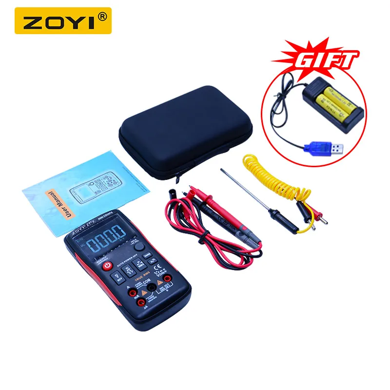 Цифровой мультиметр ZOYI True RMS с кнопкой 9999 отсчетов аналоговой гистограммой