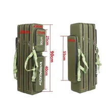 Teeway рыболовные сумка 0,9 м 3 слоя, супер большой рыболовные снасти Сумка мешок рыболовной удочки 90*28*23 см Новая продукция