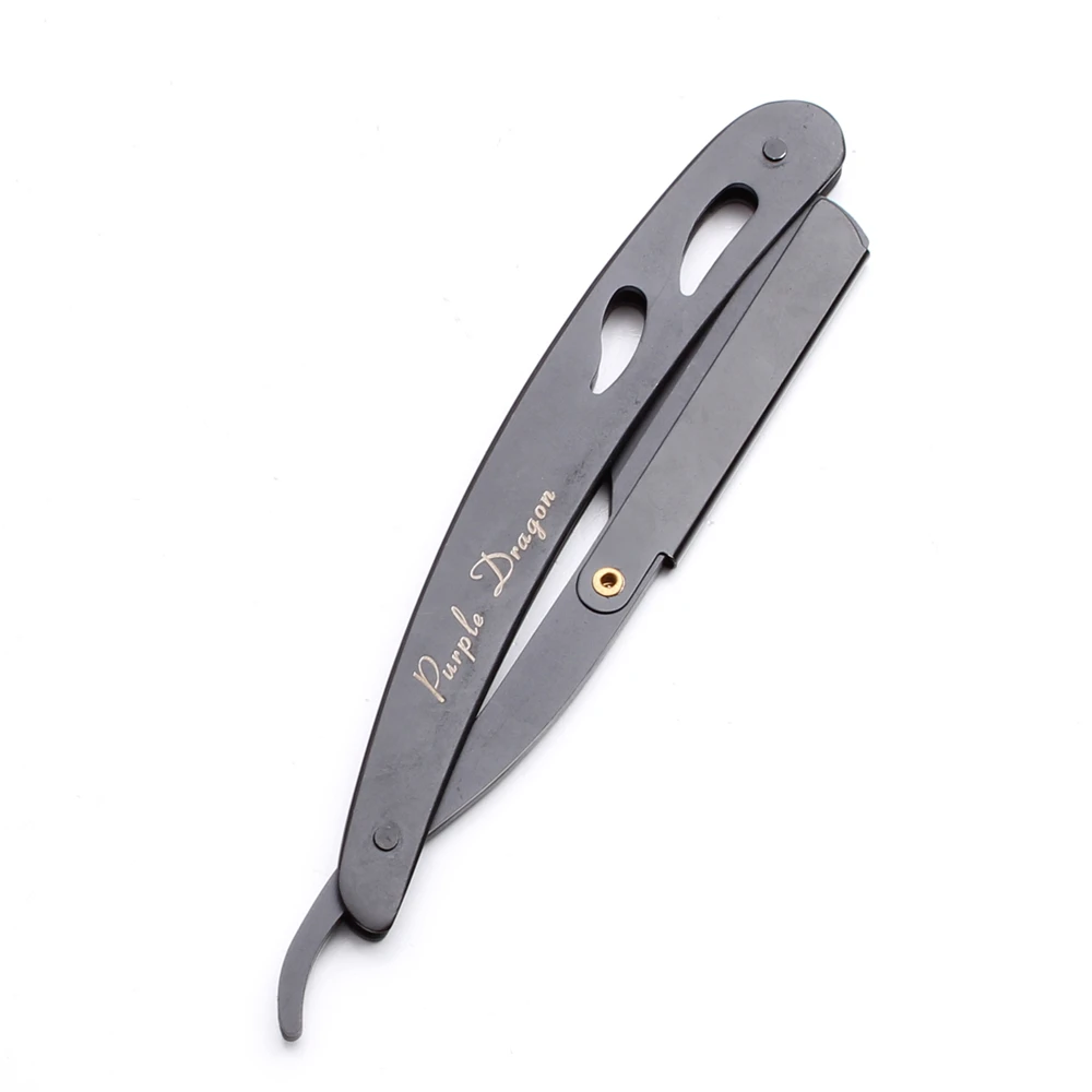 Dragão de Aço Ferramentas de Remoção de Cabelo de Barbear Lâminas de Barbear de Barbear Dobrável + Lâminas Roxo Borda Barbeiro Profissional Faca Z6102 100 Pcs 3 High Quality Beleza e saúde
