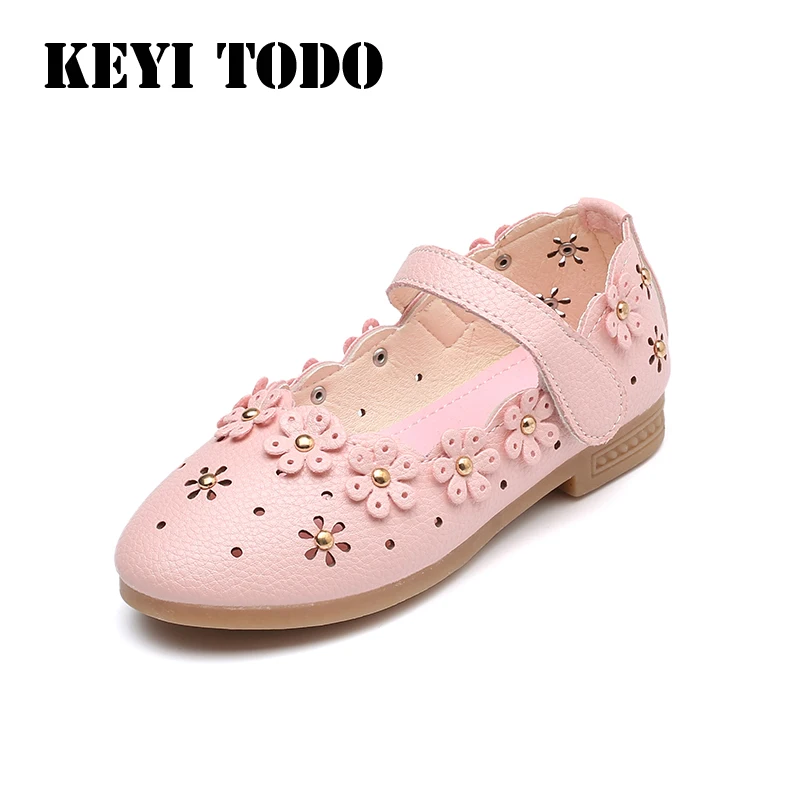 

Children shoes princess shoes girl flats Baby hollowed Child toddler single shoes autumn summer new Floral girl Shoes P129