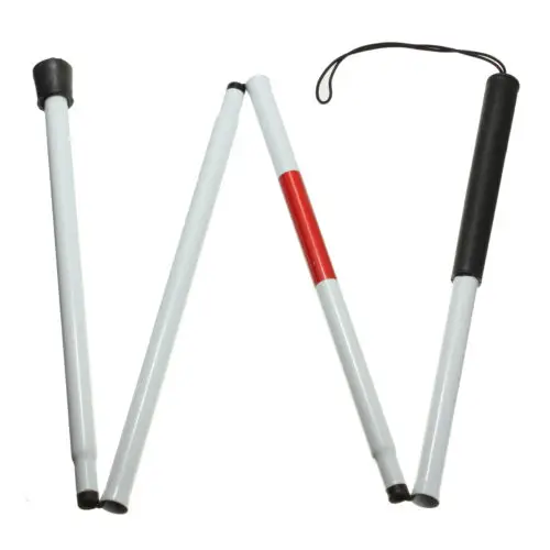 Visually Impaired Crutch Cane Blind Walking Stick Walker Aluminium Easy