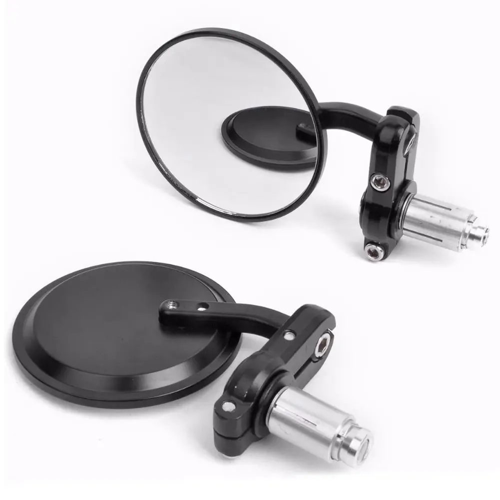 universal Motor Bike modified retro Motorcycle Mirror Black Billet
