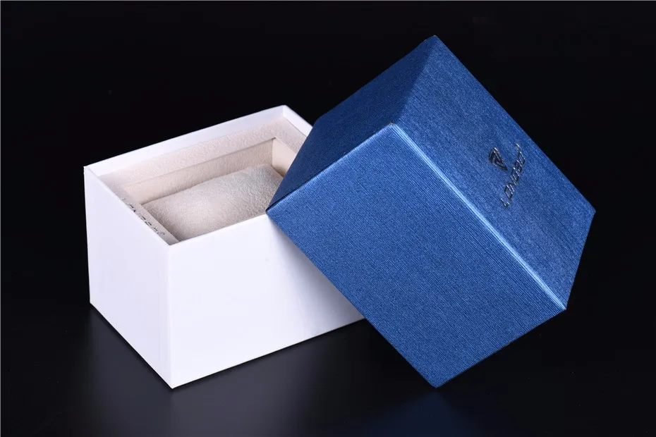 Элитный бренд LONGBO высокое качество коробки для вручения подарков Чехол Для наручные часы коробка синий цвет