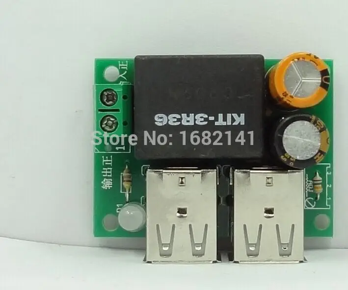 Регулируемый 4 USB Автомобильное зарядное устройство питания понижающий модуль