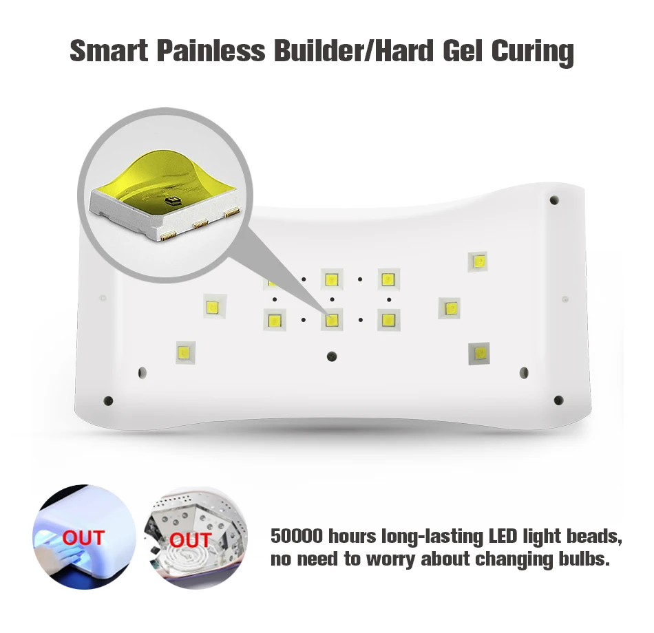 Günstig 36W UV Nagel Trockner Dual UV LED Nagel Lampe Gel Curing Licht Lampe Doppel Power 99s Digital timer Nail art Werkzeuge Sonne 9x Plus