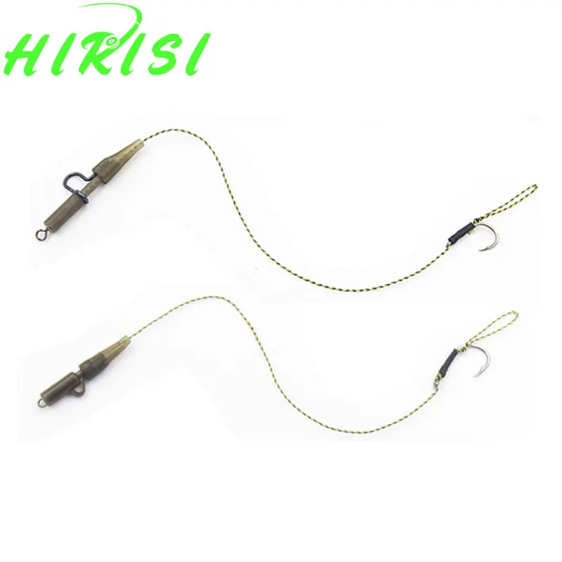 2pcs Carp Fishing Terminal Tackle Kit Ready Made Rigs Lead Clips Set