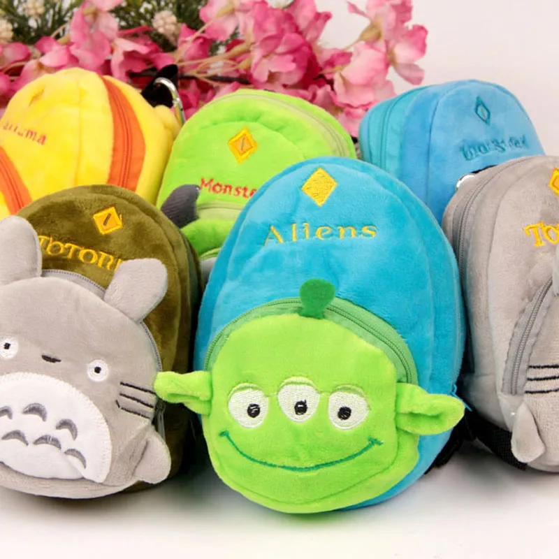 

SLPF Plush Wallet Super Cute Cartoon Animal Camera Bag Carabiner Bag Double Wallet Multi-Function Coin Purse Boy Girl Gifts M05