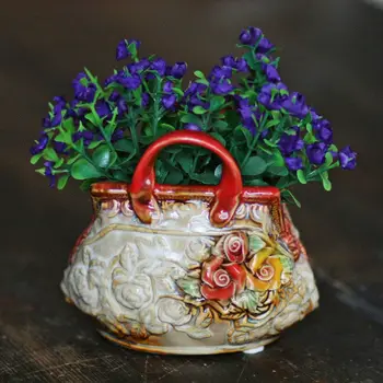 

ceramic small vintage flowers Baskets vase home decor crafts room decoration handicraft porcelain figurines wedding decorations