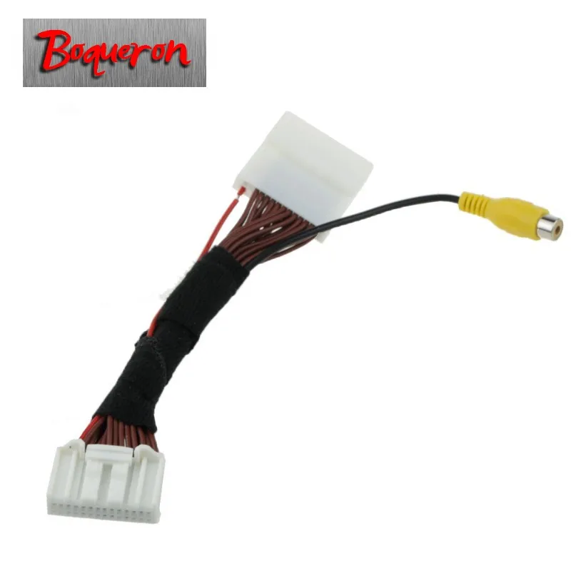 

For Mazda CX-3 Maxx Neo 2015 2016 2017 Adapter Connector Wire Cable Rear View Camera Original Video Input Switch RCA OEM Monitor