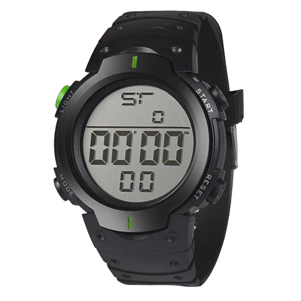 Идеальный подарок модные Водонепроницаемый Для мужчин мальчика ЖК-дисплей цифровой секундомер Дата Резина Спорт наручные часы d5