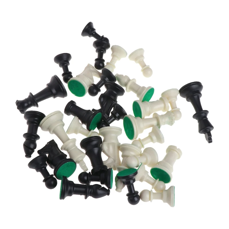 

New 1 Set Medieval Chess Pieces Plastic Complete Chessmen International Word Chesses Game
