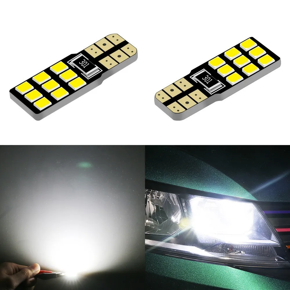 

1PCS T10 W5W LED 9 SMD 194 168 W5W 2835 Bulb Lamp License Plate Auto Light Instrument Reading Lights 12V