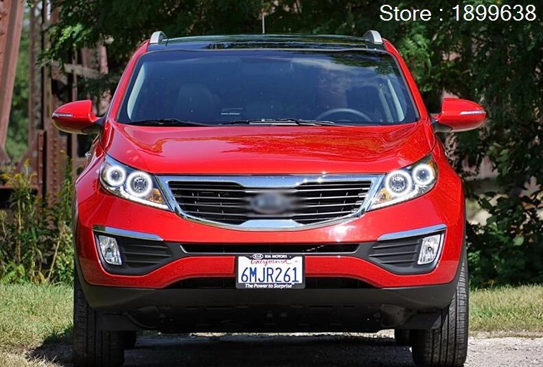 Для kia Sportage 2011 2012 2013 светодиодный периметр фары кольца halo многоцветный RGB angel demon eyes