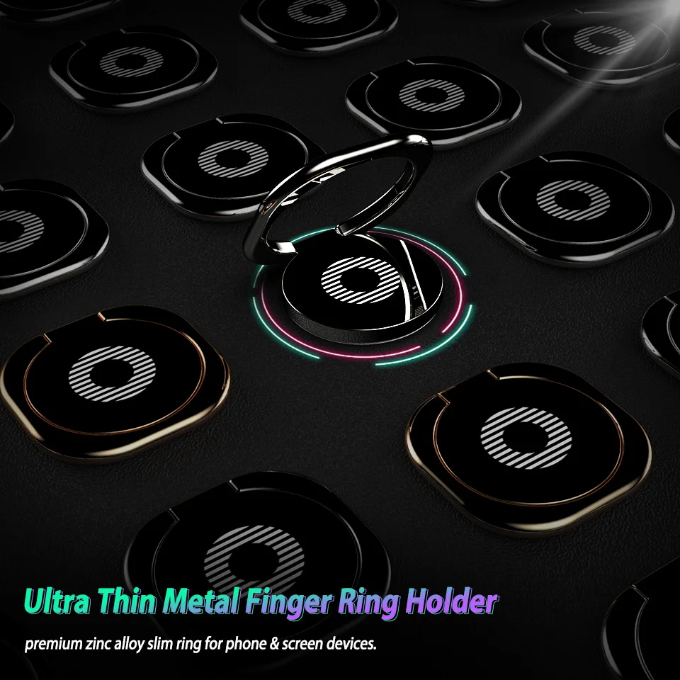 Ultra Thin Finger Ring Phone Holder for iPhone Samsung S10 Note 10 Plus Tablet Mobile Phone Ring Mount for Magnetic Car Holder