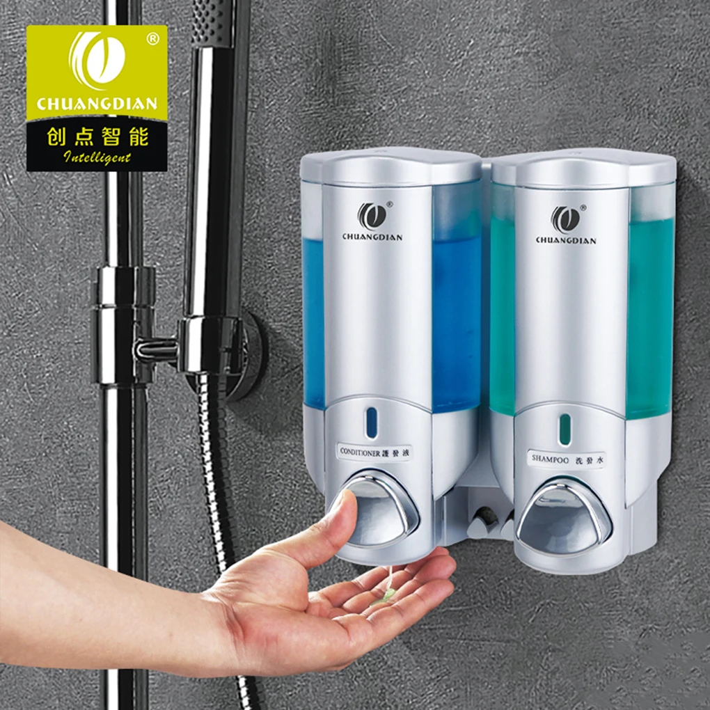 

2pcs 200ml Wall Mount Pump Lotion Liquid Soap Dispenser Shampoo Box For Home Hotel Bathroom Shower Room