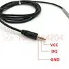 Sensor de temperatura Digital DS 18B20, 6mm x 50mm, Sonda, conector de Audio de 3,5mm, programable, resistente al agua, ds18b20, alambre negro PVC de 1,5 m ► Foto 3/3