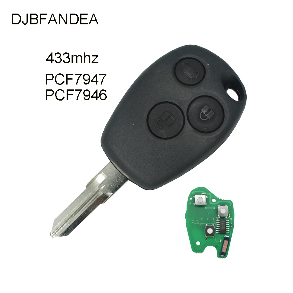 DJBFANDEA 433 Мгц дистанционный Автомобильный ключ для Renault Megane Modus Clio Kangoo Logan Sandero Duster с