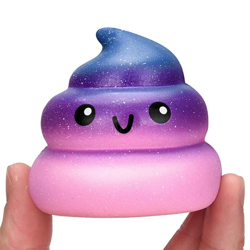 Новинка мягкая игрушка сжималка в виде цветной какашки медленно