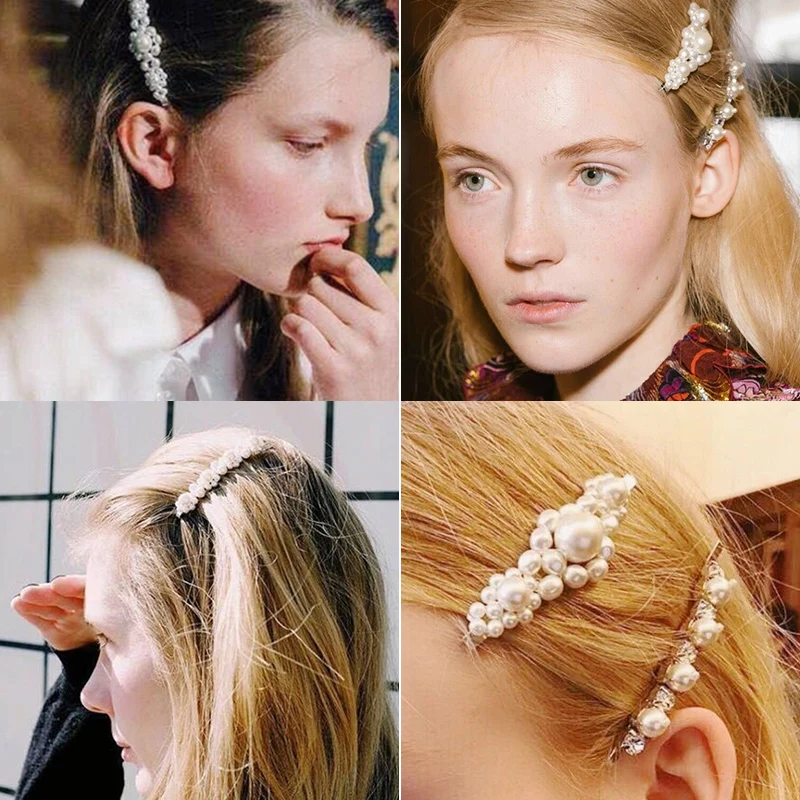 

Fashion pearl hair clip Women hairpin girls hairpins barrette headwear hairgrip hair Accessories Elegant korean clips