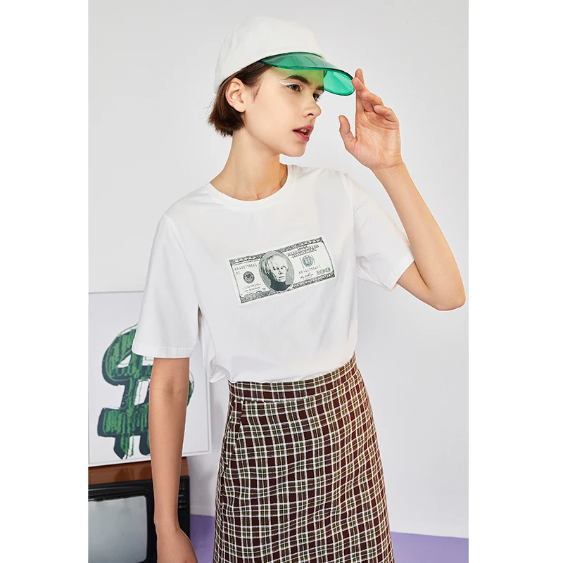 

Toyouth Funny T-Shirts Women Casual Short Sleeve Tops Loose Printed Tshirt 2019 Summer New Tee Shirts Femme