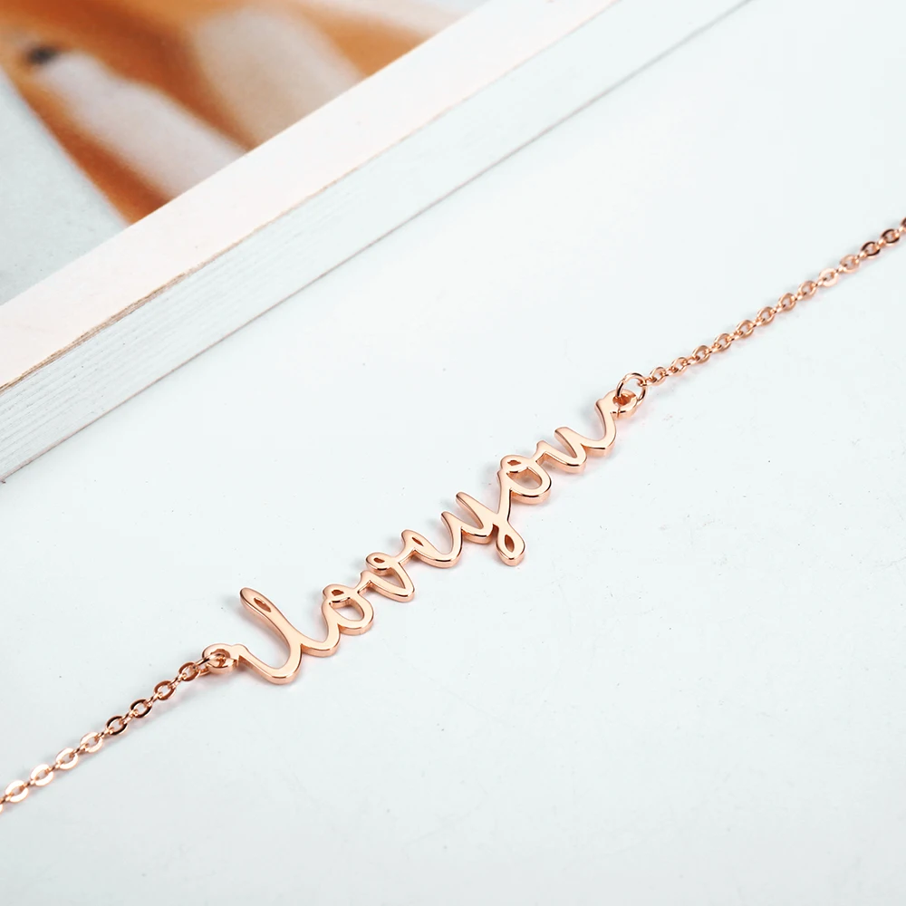 WindJune Custom Name Bracelet Women Bracelets & Bangles Stainless Steel Personalized Name Bracelet Jewelry Gift Dropshipping (1)