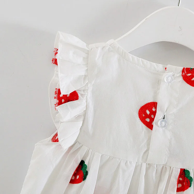Baby Dress O-neck Summer Cotton Stitched Flower Baby Girl Summer Clothes 2 year Baby Dresses Girl 3