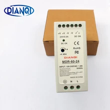 Высокое качество din-рейку выключатель питания MDR-60-24 60 Вт 24 В выход DIANQI переключатель
