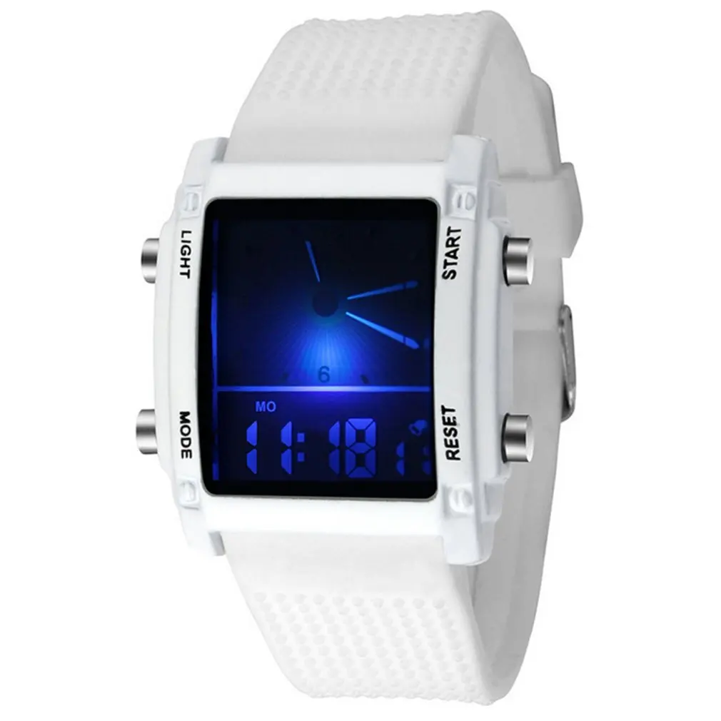 

Led Colorful Luminous Watch Double Display Sports Electronic Watch Fashion Outdoor Led Men's Watch HOT SALE Dropshipping