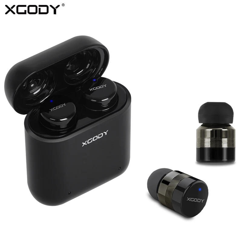 

XGODY T2 Mini TWS Bluetooth V5.0 Earphone Wireless Earbuds Stereo in Ear Waterproof Headset with Mic Handsfree Noise Cancelling