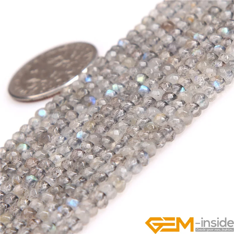 

AAA Grade 2x3mm Rondelle Spacer Faceted Beads Natural Stone Beads DIY Loose Beads For Jewelry Making Strand 15" Free Shipping!