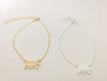 

10PCS- Tiny Polar Bear Bracelets USA California Cali Bear Bracelets Cute Outline Sea White Bear Bracelets