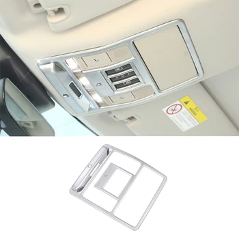 

For Land Rover Discovery 5 2017 ABS Matt Chrome Roof Reading Lamp Frame Trim For Range Rover Evoque Discovery Sport 2017 2018
